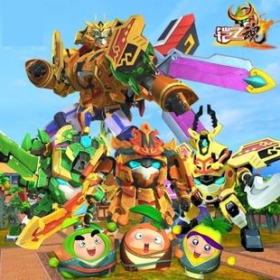 果宝特攻玩具凯铠之魂三剑客果宝战甲国宝特工变形翻滚儿童玩具