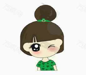 丸子头情侣卡通头像女生