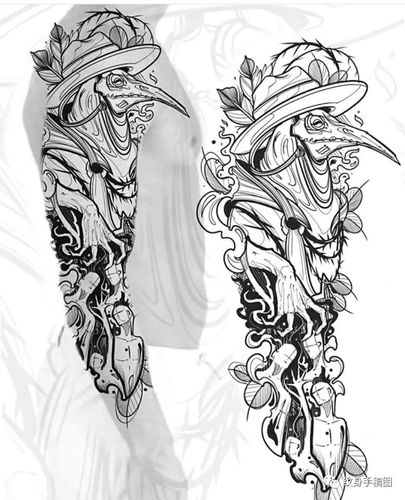 花臂纹身 纹身素材 最新纹身手稿 纹身图案 花臂纹身图片