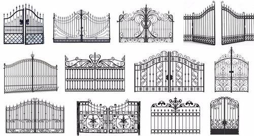 现代设计锻铁门简单铁门烧烤设计