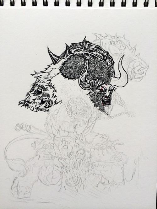 西游记牛魔大王简笔画