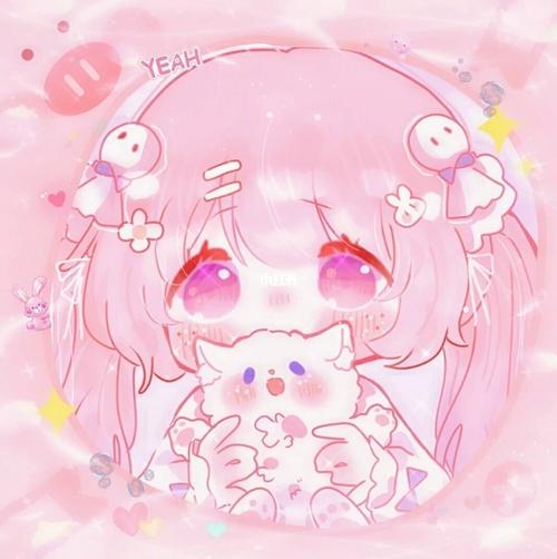 可爱的粉色系动漫头像_动漫_素材_头像