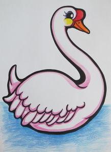 儿童画大白鹅六一儿童网