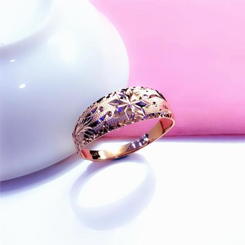 太太珠宝纯俄罗斯18k彩金闪亮活口戒指正品新款俄罗斯