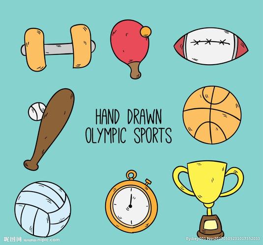 手绘运动元素图片