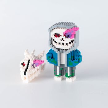 像素屋传说之下sans游戏周边inksans玩具迷你拼装积木儿童礼物摆件