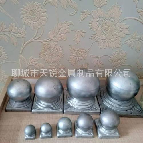 莲花柱头方管盖帽镀锌冲压装饰道路防护栏栏杆管子柱头铁艺配件