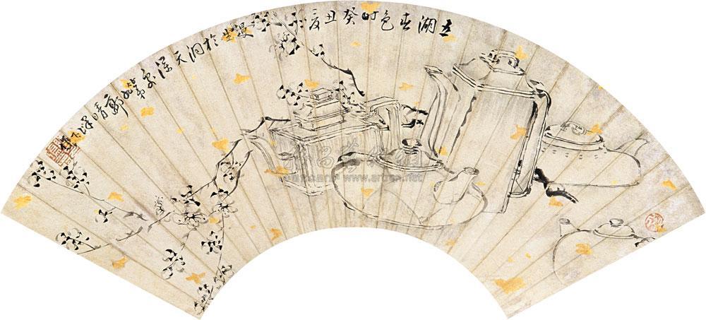 【五湖春色清供 扇页 笺本】拍卖品_图片_价格_鉴