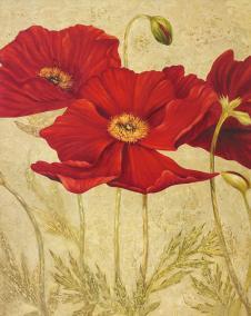 现代两联罂粟花高清装饰画素材下载 a