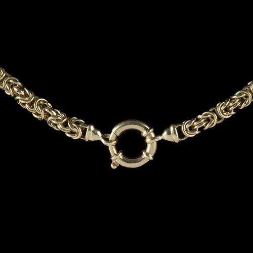 皇家织黄金项链