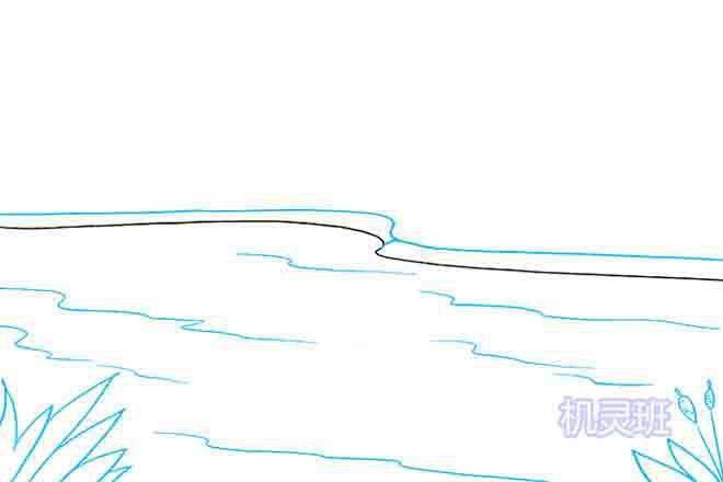 怎么画一幅平静的湖面简笔画(步骤图解)