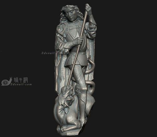 圣乔治,基督教圣徒石膏像雕像青铜像雕塑,墙面浮雕人物,古罗马希腊