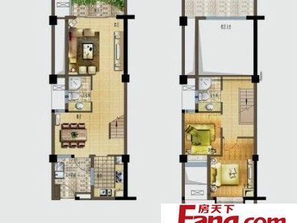 两层复式户型图