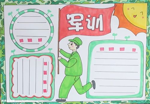 军训手抄报怎么画