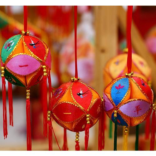 精品手工绣球 广西特产 靖西绣球 尺寸8公分8厘米