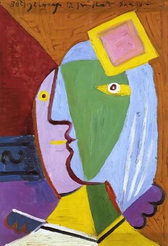 1934 femme au b淇絜t西班牙画家巴勃罗毕加索抽象油画人物人体油画