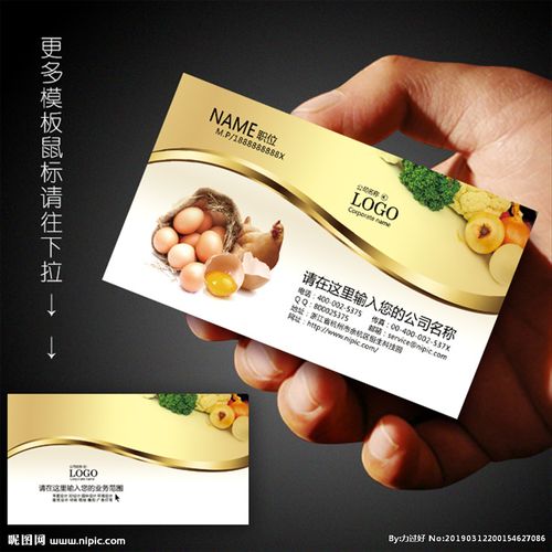 鸡蛋名片图片