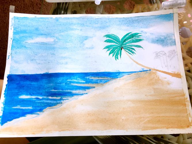 零基础自学水彩|海边