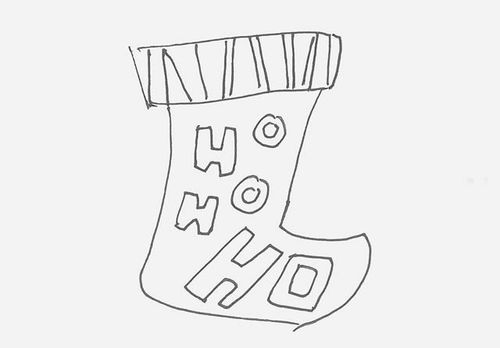 圣诞袜怎么画简单好看,圣诞袜简笔画步骤教程