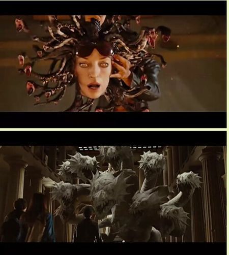 哪部电影里用美杜莎的头石化七头蛇