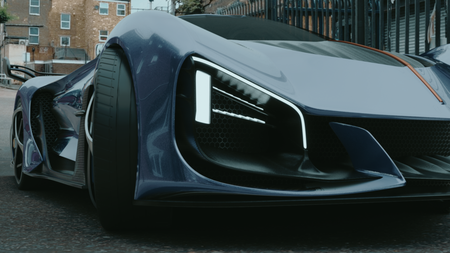 eevee实时渲染红旗s9概念超跑