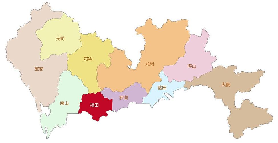 深圳市福田区区位图
