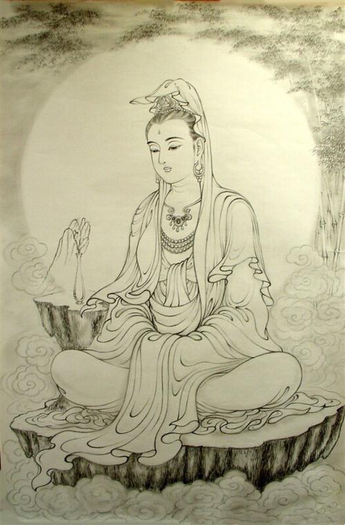 一组难得的手绘菩萨壁纸