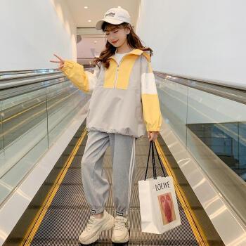 13-15-18初中生高中生女生秋天穿的女童套装秋装儿童网红洋气新款韩版