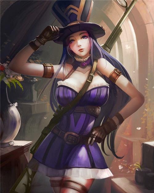 女警凯特琳 英雄联盟 lol 游戏cg 原画(6161)