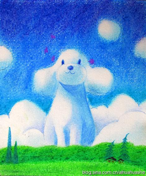 爱画评读会油画棒与水彩笔的妙用梵高点彩的月亮星空