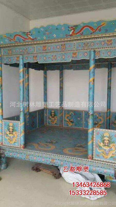 【厂家直销鸳鸯双龙景泰蓝铜床非遗仿古皇家御用铜胎掐丝珐琅家具】