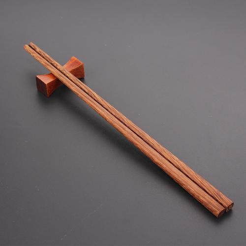 实木鸡翅木筷子套装快子家用10双家庭装防滑红木筷子无漆无蜡木质