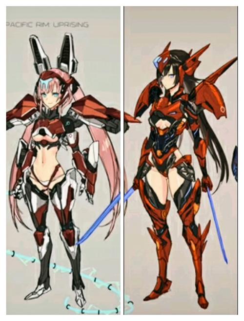 环太平洋的机甲与怪兽的娘化同人图