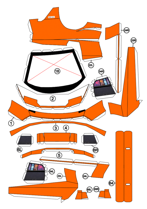 超级跑车兰博基尼lamborghini_murcielago纸模图纸4.pdf