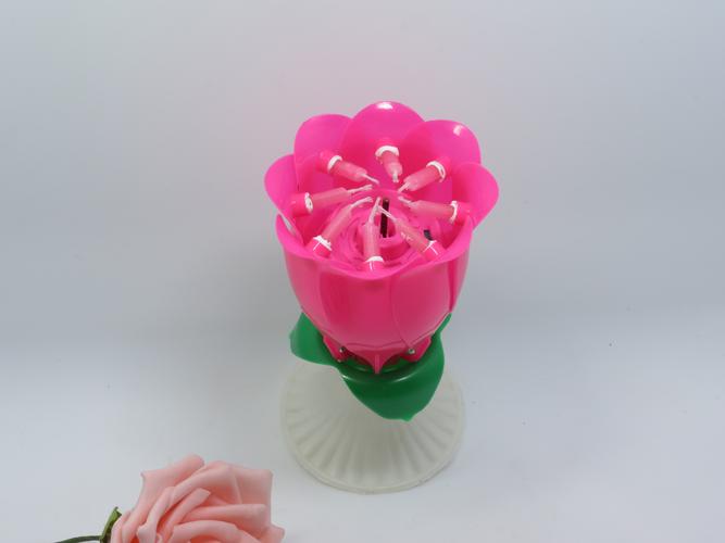 烟花蜡烛转向架旋转音乐生日蜡烛