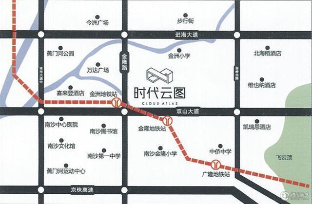 全新66-113㎡两至四房享1万抵10万钜惠 时代云图(广州)位于南沙