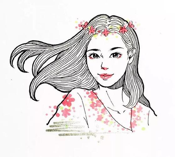 小央美简洁风手绘头像欣赏