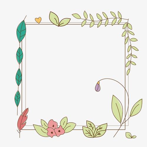 手绘立体卡通边框