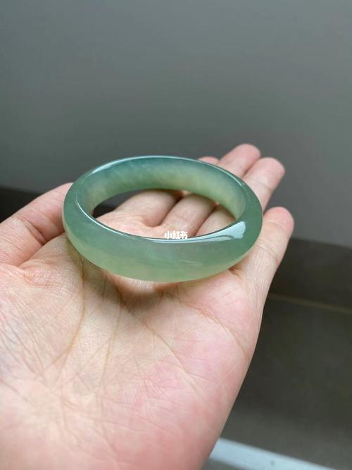 岫玉蓝水绝美瓦蓝蓝常规童镯,51.