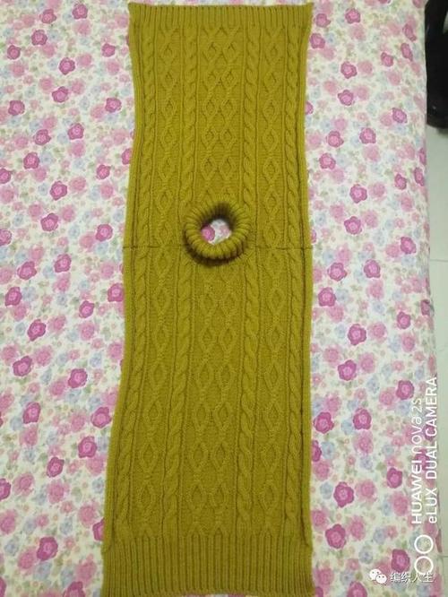 莘莘云朗从上往下织女孩棒针塌肩休闲高领毛衣附教程