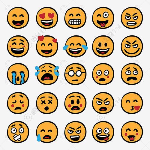 黄色圆脸enjoy卡通表情包