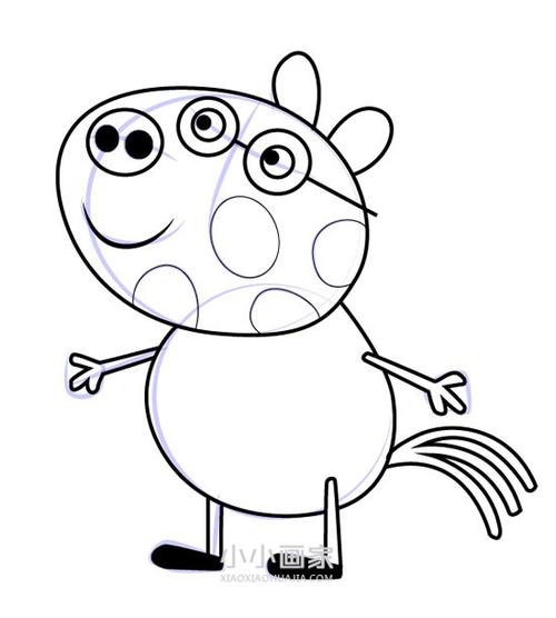 小猪佩奇小马佩德罗简笔画画法图片步骤