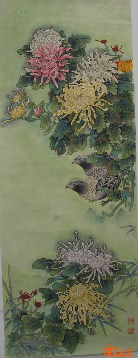 名家 李长贤 工笔 - 菊花