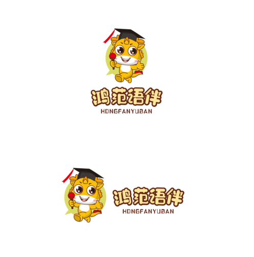 卡通logo小龙人