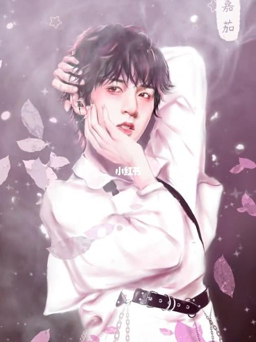 手绘贺峻霖过程图_贺峻霖_手绘_文化_绘画