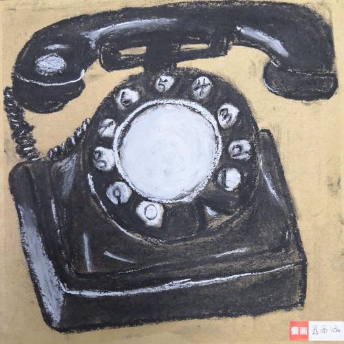 《老式电话机写生》
