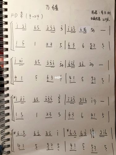 万疆李玉刚手写古筝纯筝谱_手写_古筝_娱乐_音乐