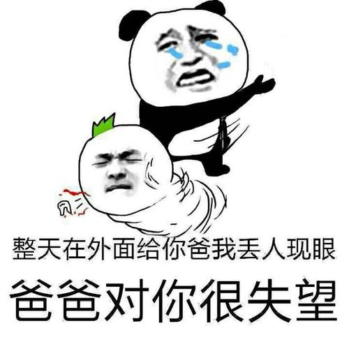 整天在外面给你爸丢人现眼 爸爸对你很失望