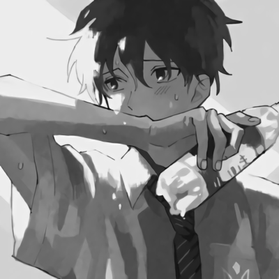 动漫男头|黑白系忧郁伤感男生头像