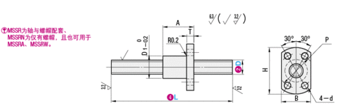 微型滑动丝杠 直杆型/螺帽